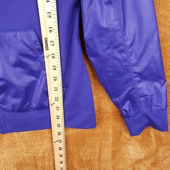 UNDER ARMOUR Womens Track Jacket Small Purple Zip Up Nylon Contrast Stretch Knit - Picture 7 of 9